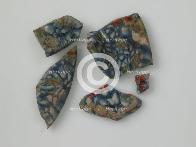 Glass Fragments from a Vessel, Coptic, 4th-early 5th century. Creator: Unknown.