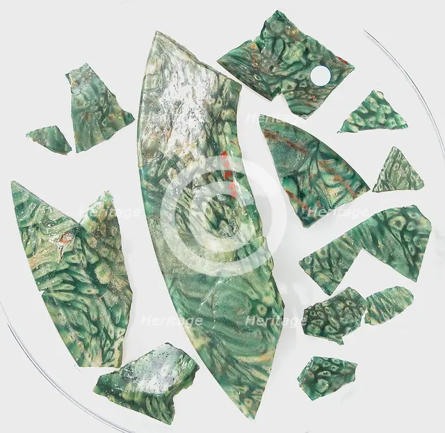 Glass Fragments from a Vessel, Coptic, 4th-early 5th century. Creator: Unknown.