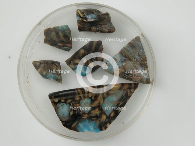 Glass Fragments from a Vessel, Coptic, 4th-early 5th century. Creator: Unknown.