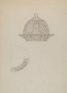 Glass Honey Dish, c. 1936. Creator: John N. Vogel