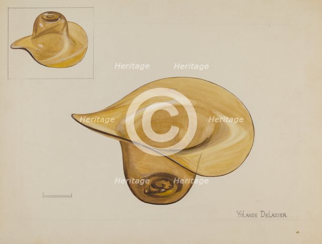 Glass Hat, c. 1936. Creator: Yolande Delasser.
