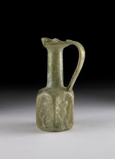 Glass juglet, Byzantine, c4th-6th century