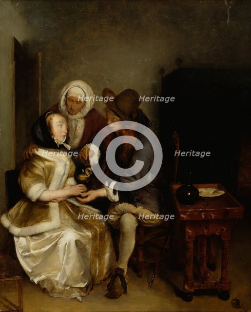 Glass of Lemonade, copy after Gerh. Terborch's painting, 1892. Creator: Helene Schjerfbeck.