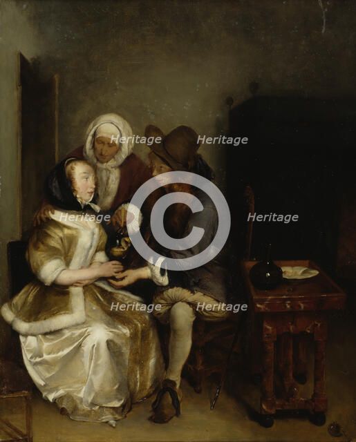 Glass of Lemonade, copy after Gerh. Terborch's painting, 1892. Creator: Helene Schjerfbeck.