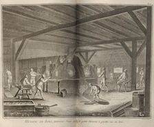 Glass Making. From Encyclopédie by Denis Diderot and Jean Le Rond d'Alembert, 1751-1765. Creator: Bénard, Robert (1734-1777)