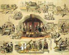 Glass manufacturing, c1870. Creator: Unknown