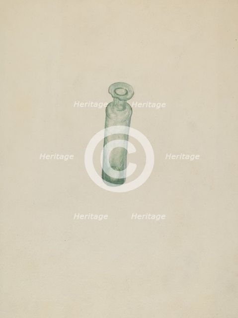 Glass Medicine Vial, 1935/1942. Creator: Unknown.