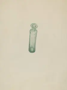 Glass Medicine Vial, 1935/1942. Creator: Unknown