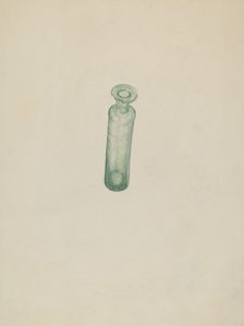 Glass Medicine Vial, 1935/1942. Creator: Unknown