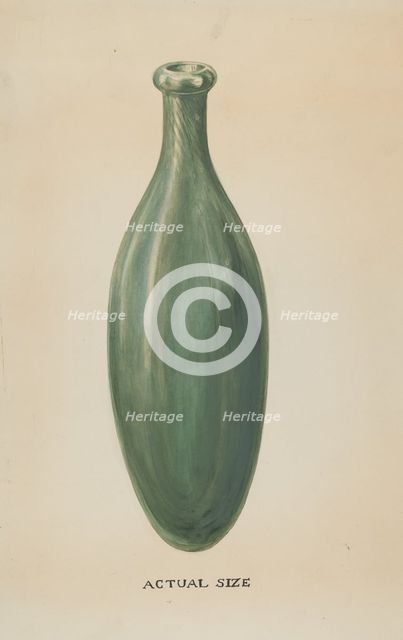 Glass Nursing Bottle, c. 1936. Creators: Hebilly West, Pauline Fish.