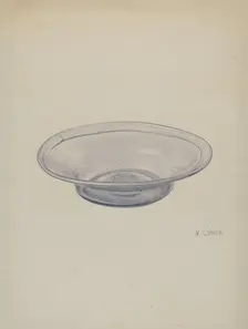 Glass Sauce Dish, c. 1940. Creator: V. L. Vance