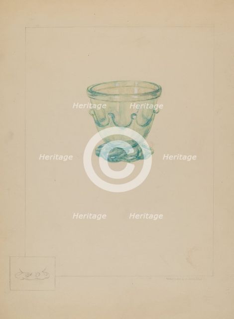 Glass Sugar Bowl, 1935/1942. Creator: Michael J. Miceli.
