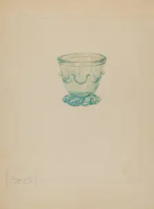Glass Sugar Bowl, 1935/1942. Creator: Michael J. Miceli