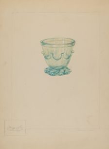 Glass Sugar Bowl, 1935/1942. Creator: Michael J. Miceli