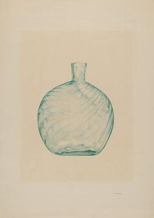 Glass Pocket Flask, c. 1938. Creator: G. A. Spangenberg