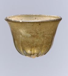Glass Palm Cup, Frankish, 7th-8th century. Creator: Unknown