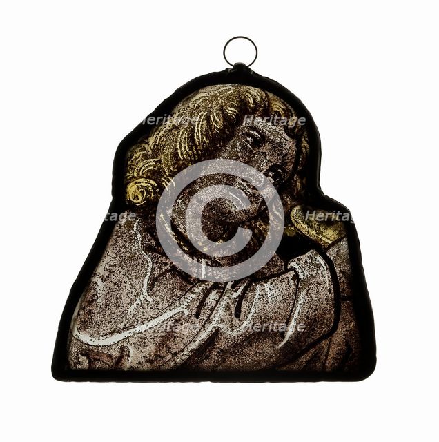 Glass Panel of Head of Angel, German or Swiss, late 15th century. Creator: Unknown.