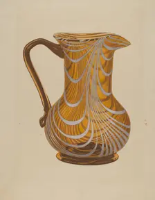 Glass Pitcher, 1935/1942. Creator: Unknown