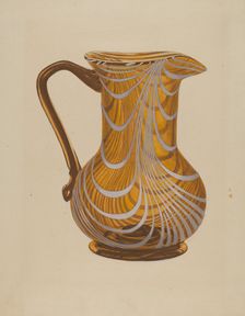Glass Pitcher, 1935/1942. Creator: Unknown