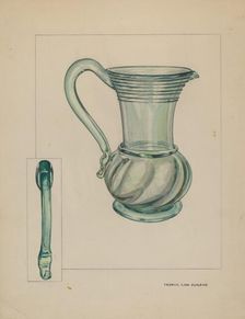 Glass Pitcher, c. 1937. Creator: Francis Law Durand