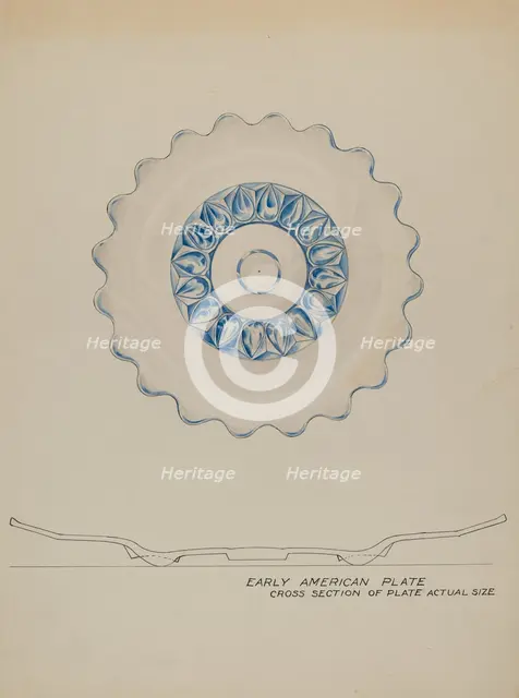 Glass Plate, c. 1936. Creator: Wellington Blewett.