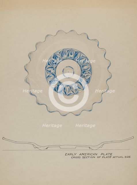 Glass Plate, c. 1936. Creator: Wellington Blewett.