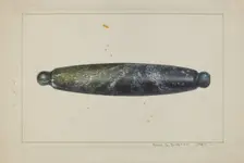 Glass Rolling Pin, c. 1938. Creator: Amos C. Brinton