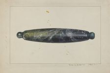 Glass Rolling Pin, c. 1938. Creator: Amos C. Brinton