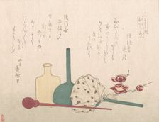 Glass-Wares with Plum Blossoms. Creator: Hachifusa Shuri