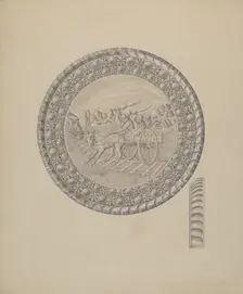 Glass Tray, c. 1939. Creator: Henry Moran