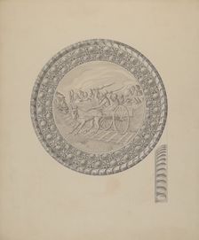 Glass Tray, c. 1939. Creator: Henry Moran