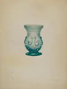 Glass Vase, 1935/1942. Creator: Richard Whitaker