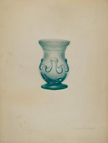 Glass Vase, 1935/1942. Creator: Richard Whitaker