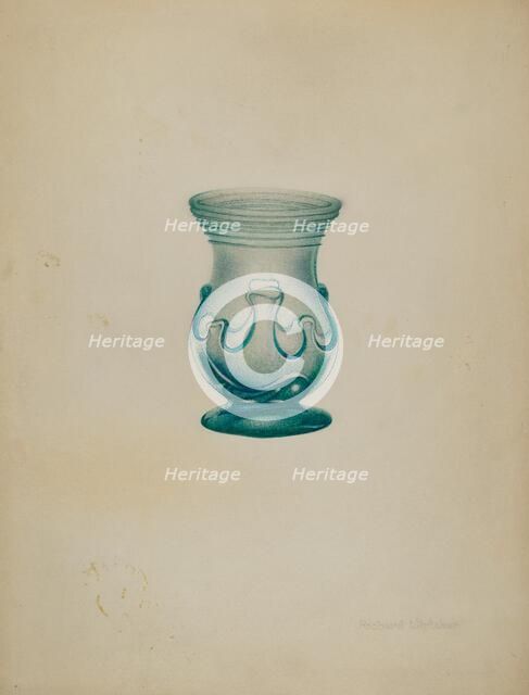 Glass Vase, 1935/1942. Creator: Richard Whitaker.