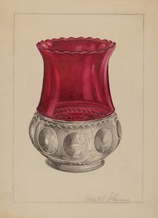 Glass Vase, c. 1937. Creator: Robert Schuerer