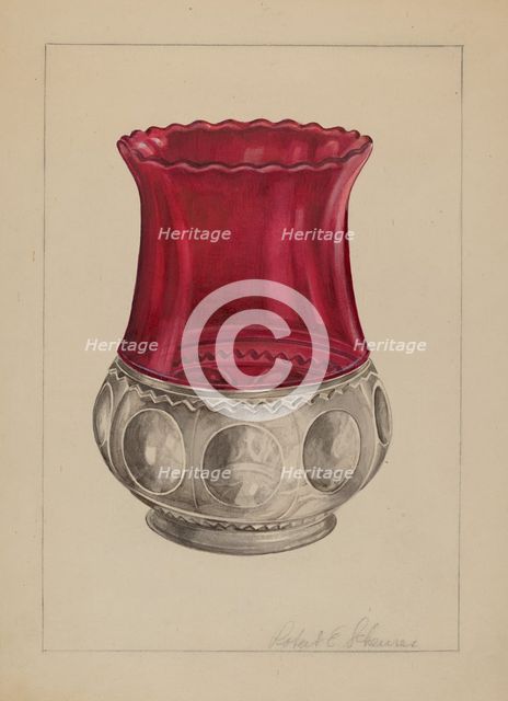 Glass Vase, c. 1937. Creator: Robert Schuerer.