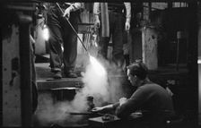 Glassblowing, Wear Flint Glass Works, Alfred Street, Millfield, Sunderland, 1961. Creator: Eileen Deste