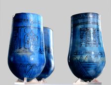 Glasses of Pharaoh Ramses II, made in blue faience, 1304 - 1237 a.C.