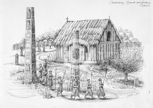 Glastonbury, 7th century, (1990-2010). Artist: Judith Dobie.