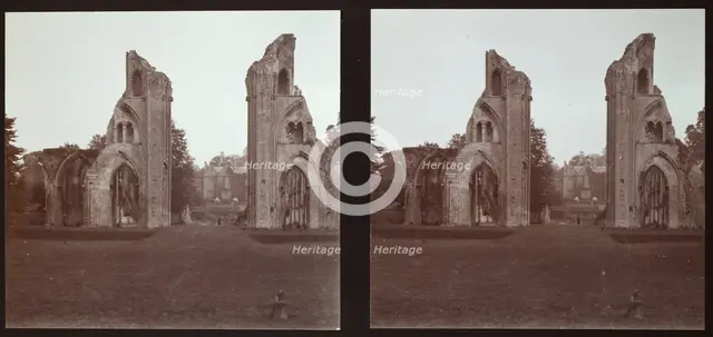 Glastonbury Abbey, Glastonbury, Mendip, Somerset, 1913. Creator: Walter Edward Zehetmayr.
