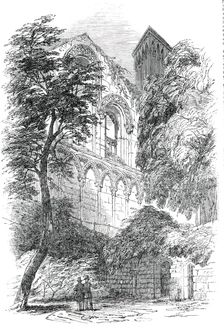 Glastonbury Abbey - interior of St. Joseph's Chapel, from the Crypt, 1850. Creator: Unknown
