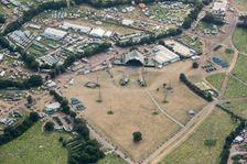 Glastonbury Festival and the Pyramid Stage, 11 days after the Festival, Pilton, Somerset, 2019. Creator: Damian Grady