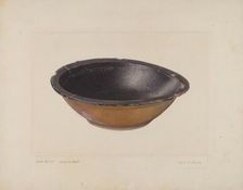 Glazed Clay Bowl, 1935/1942. Creator: Clyde L. Cheney