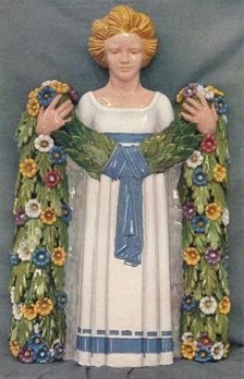 Glazed Faiece Figure from a war memorial at Rugby School c1922, (1923). Artists: Harold Stabler, Phoebe Stabler, Carter, Stabler & Adams Ltd