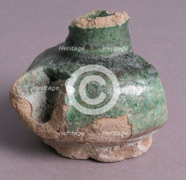 Glazed Spouted Pot, Coptic, 4th-7th century. Creator: Unknown.