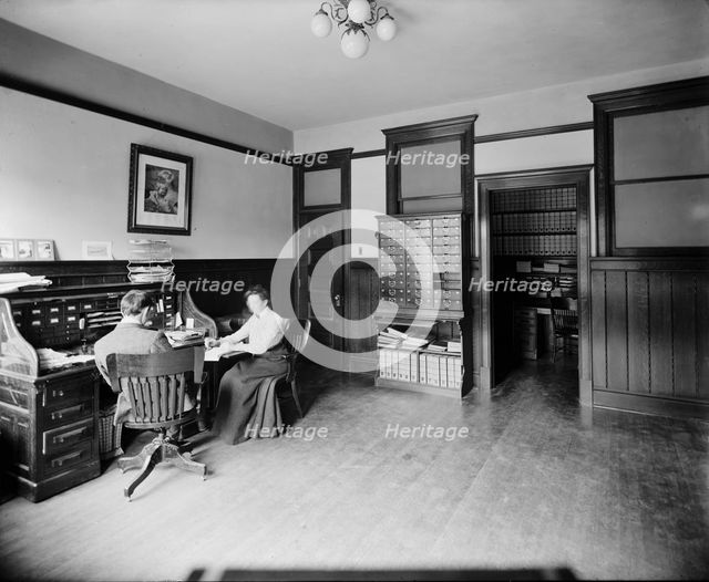 Glazier Stove Company, secretary's room, Chelsea, Mich., between 1900 and 1910. Creator: William H. Jackson.