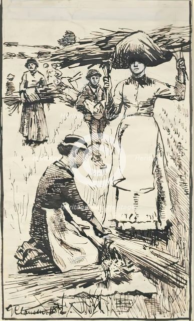 Gleaners, 1882. Creator: George Clausen.