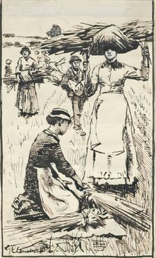 Gleaners, 1882. Creator: George Clausen
