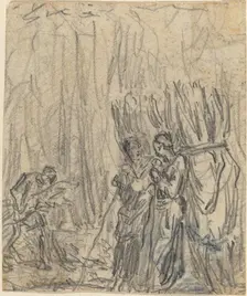 Gleaners. Creator: Theodore Rousseau