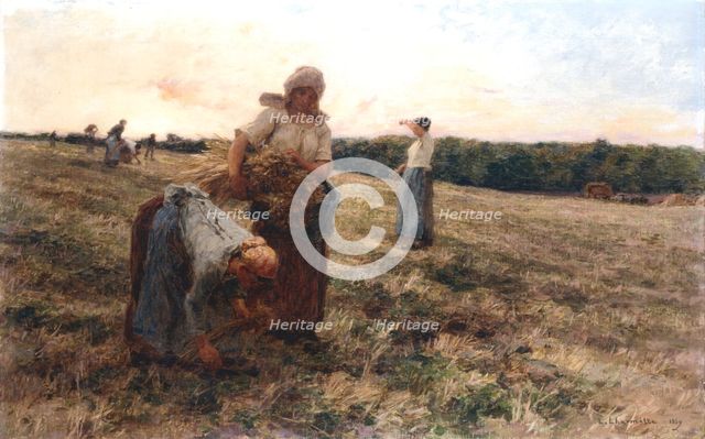 'Gleaners at Sunset', 1889. Artist: Leon-Augustin Lhermitte